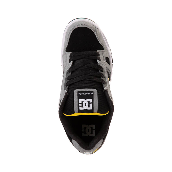 alternate view Mens DC Stag Skate Shoe - Grey / YellowALT2