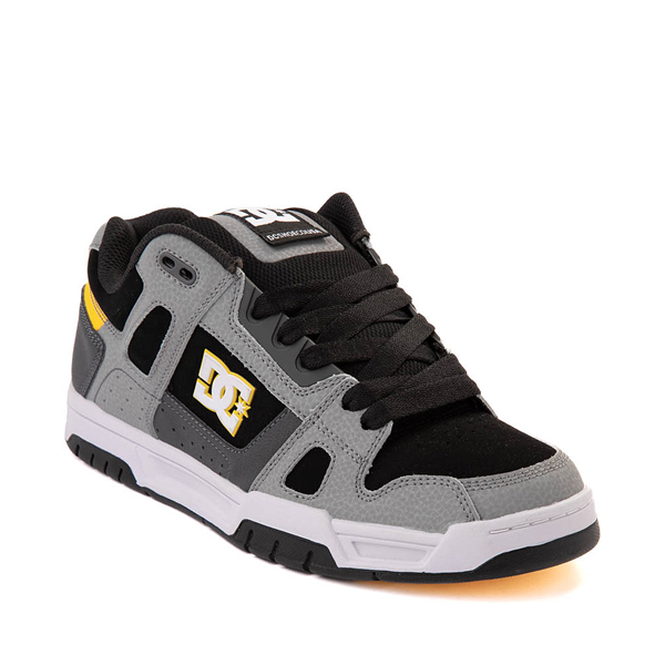 alternate view Mens DC Stag Skate Shoe - Grey / YellowALT5