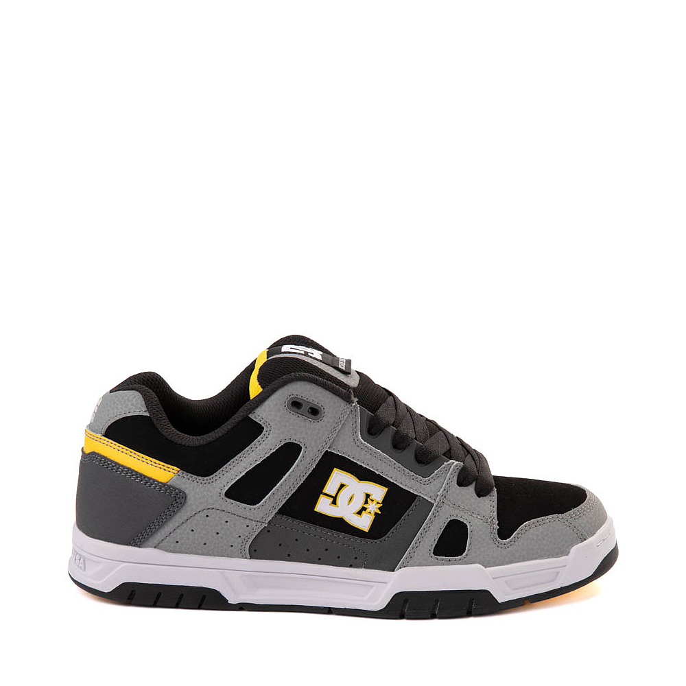 Mens DC Stag Skate Shoe - Grey / Yellow