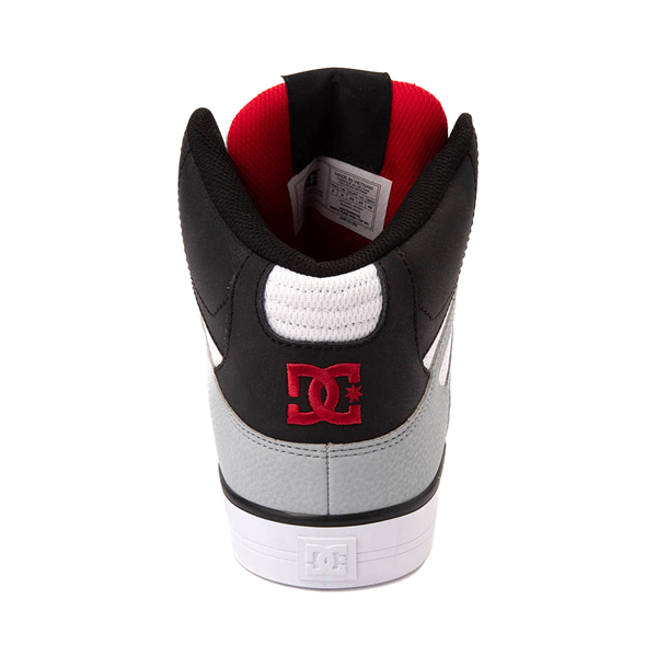 Mens DC Pure Hi Skate Shoe - Black / Grey / Red