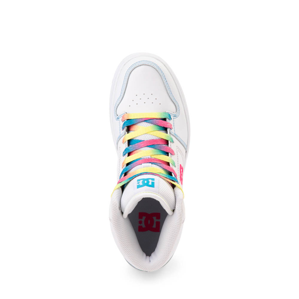 alternate view Womens DC Manteca 4 Hi Skate Shoe - White / RainbowALT2