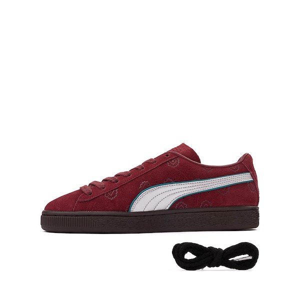 Mens PUMA x One Piece Suede Shanks Athletic Shoe - Regal Red / Future Pink