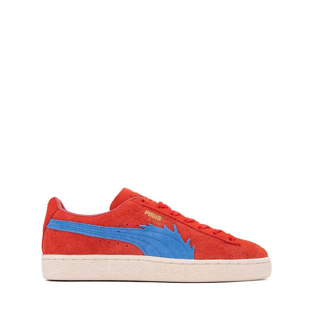 Mens PUMA x One Piece Suede Buggy Athletic Shoe For All Time Red Ultra Blue Journeys