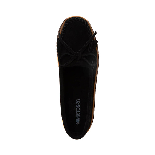 alternate view Womens Minnetonka Kilty Tread Moccasin - BlackALT2