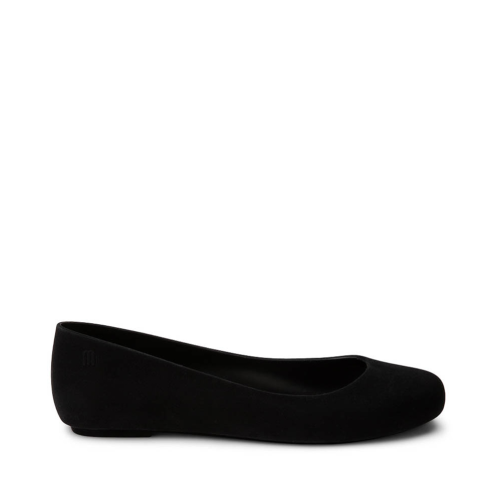 Womens Melissa Sweet Love Basic Velvet Ballet Flat Black Journeys