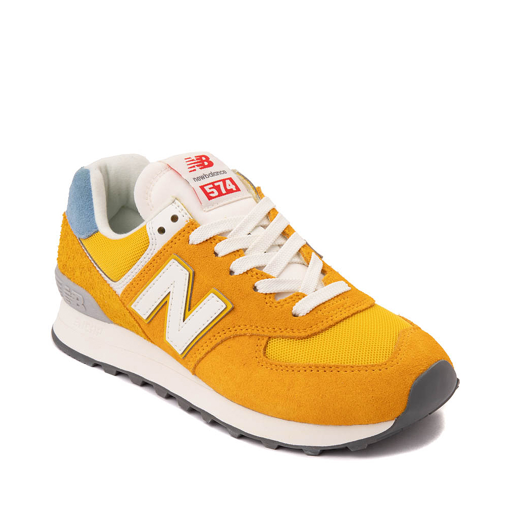 womens new balance 574 metallic patch athletic shoe