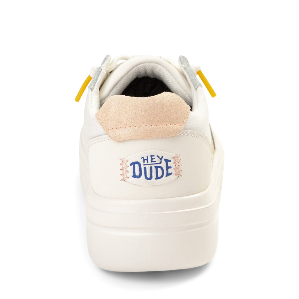 Womens HEYDUDE Hudson Lift Color-Block Casual Shoe - Cream
