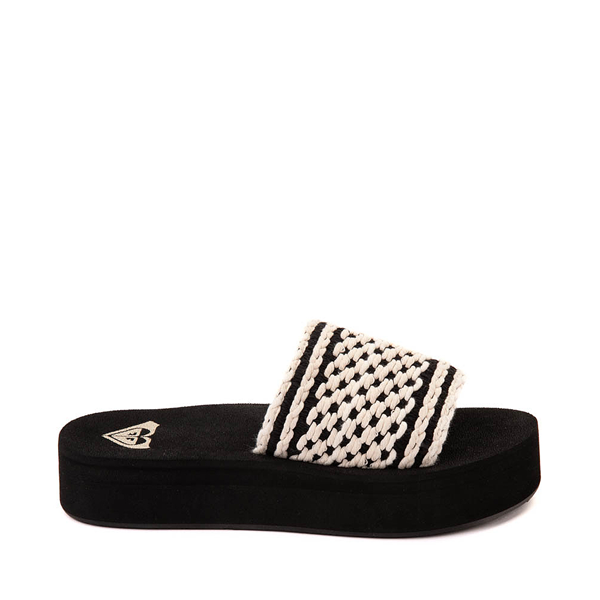 Womens Roxy Dayzie Slide Sandal - Black / White