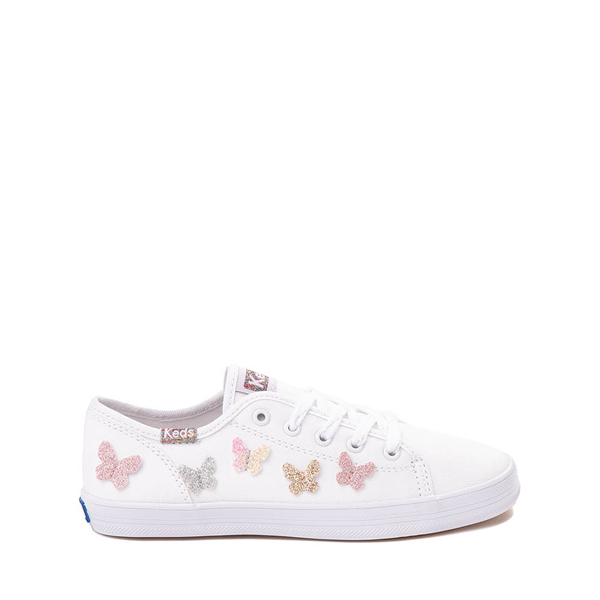 Keds Kickstart Sneaker - Little Kid / Big White Glitter Butterfly