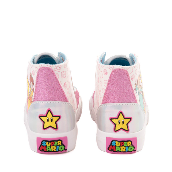 alternate view Ground Up Mario Princess Hi Sneaker - Little Kid / Big Kid - Light Pink / MulticolorALT4