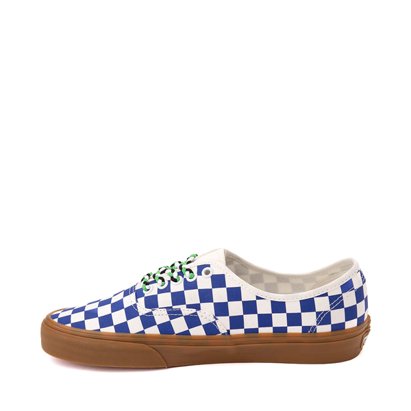 alternate view Vans Authentic Checkerboard Skate Shoe - True Blue / WhiteALT1