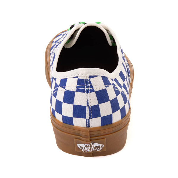 alternate view Vans Authentic Checkerboard Skate Shoe - True Blue / WhiteALT4