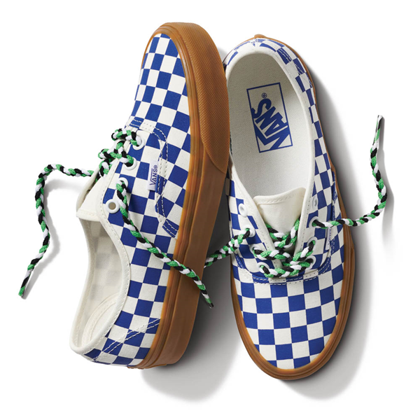 alternate view Vans Authentic Checkerboard Skate Shoe - True Blue / WhiteHERO