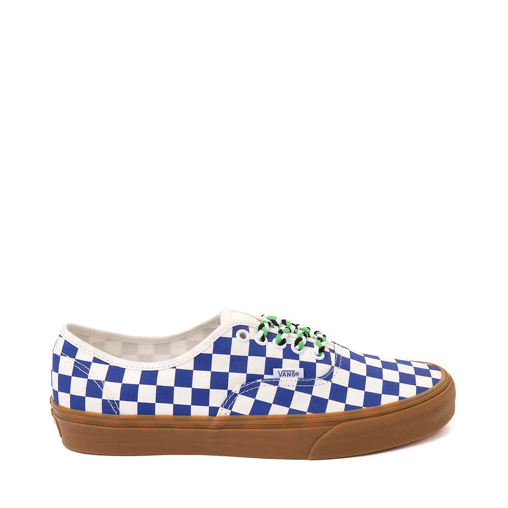 Vans Authentic Checkerboard Skate Shoe - True Blue / White