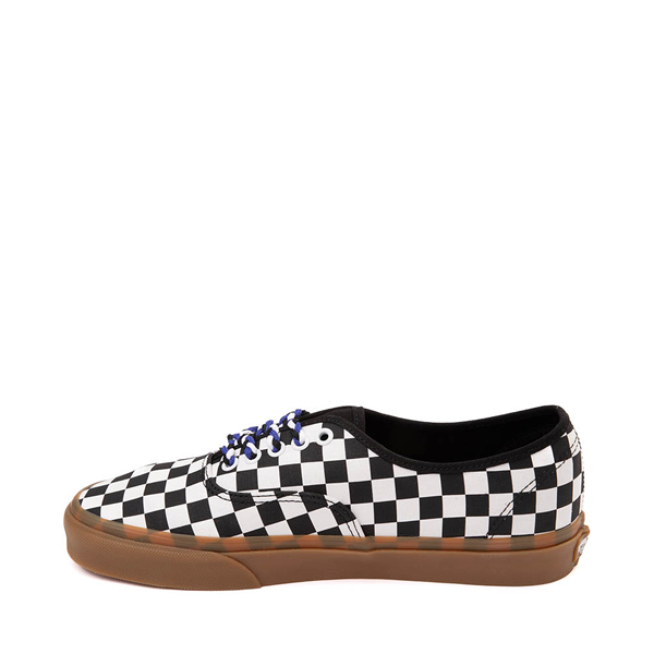 alternate view Vans Authentic Checkerboard Skate Shoe - Black / WhiteALT1