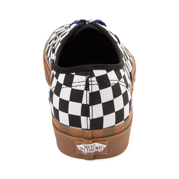 alternate view Vans Authentic Checkerboard Skate Shoe - Black / WhiteALT4