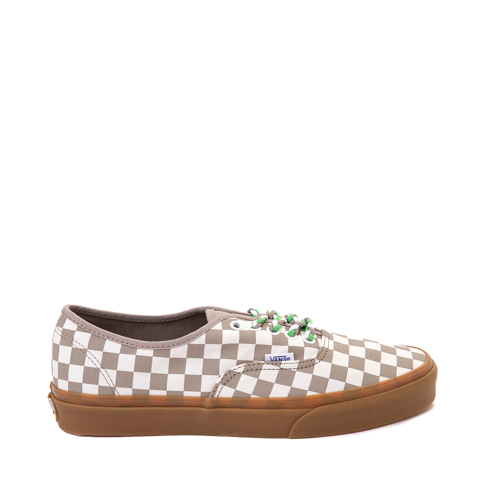 Vans Authentic Checkerboard Skate Shoe - Moonrock / White