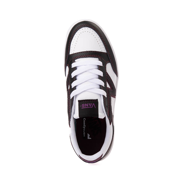 alternate view Vans Lowland ComfyCush® Skate Shoe - White / Black / CherryALT2