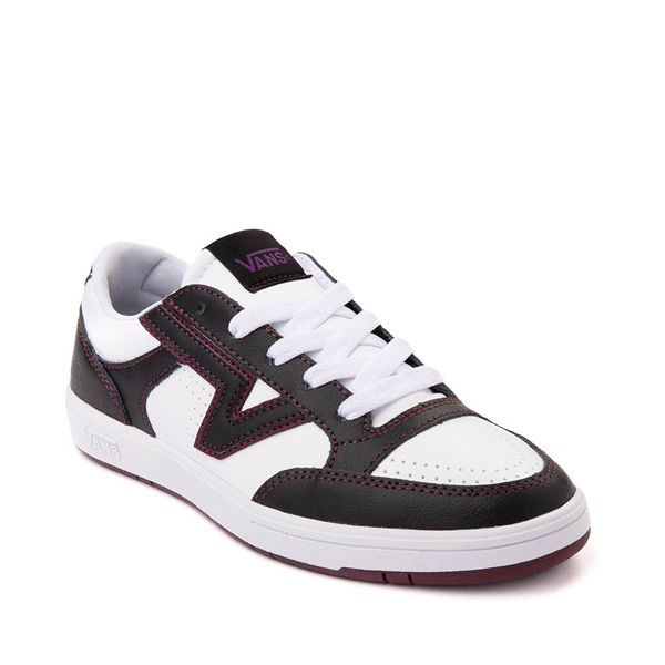 alternate view Vans Lowland ComfyCush® Skate Shoe - White / Black / CherryALT5