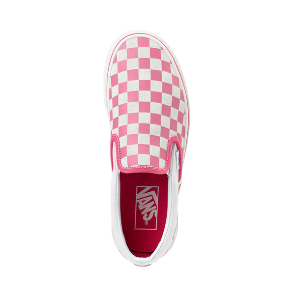 alternate view Vans Slip-On Checkerboard Skate Shoe - Pink / True WhiteALT2