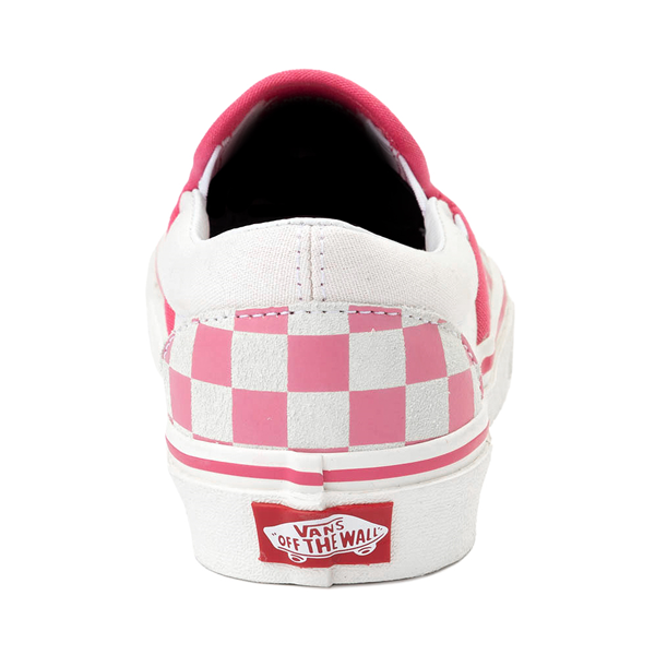 alternate view Vans Slip-On Checkerboard Skate Shoe - Pink / True WhiteALT4