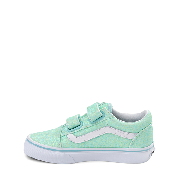 Vans Old Skool V Glitter Skate Shoe - Little Kid - Mint