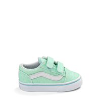 Vans Old Skool V Glitter Skate Shoe - Baby / Toddler - Mint | Journeys