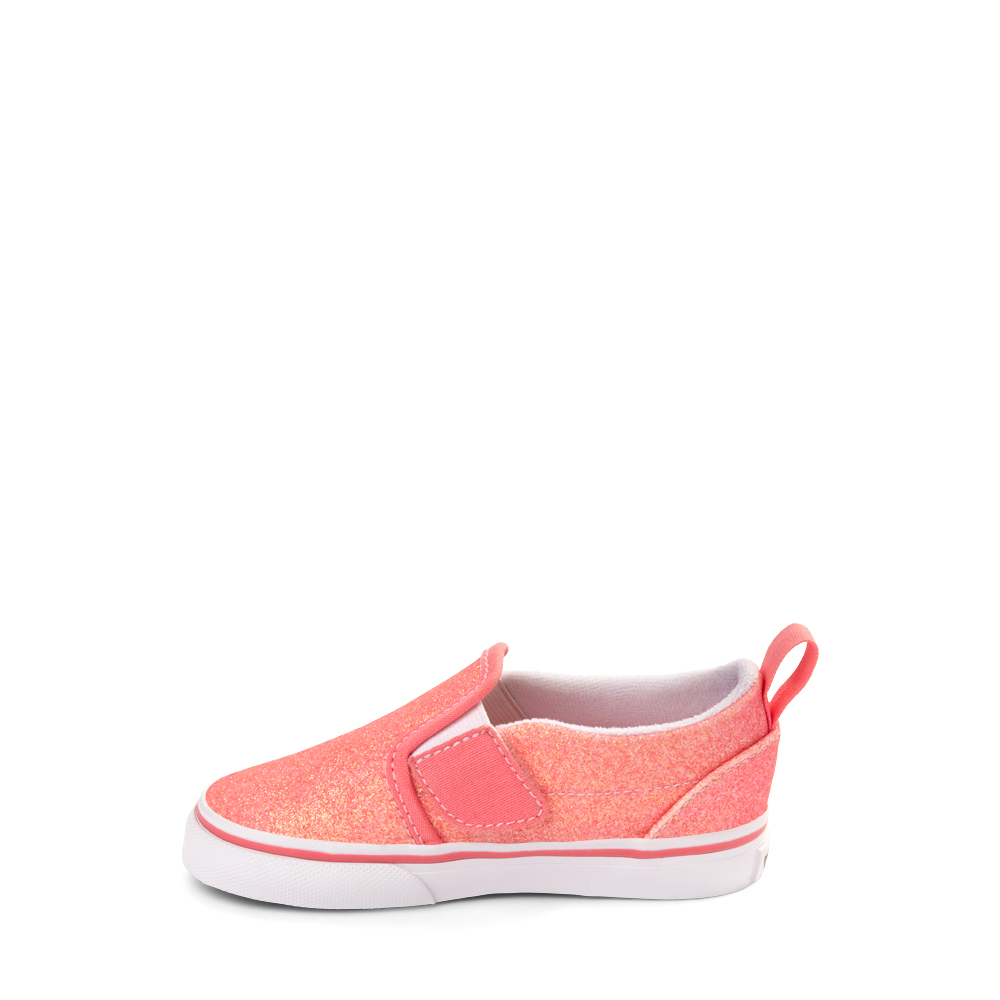 Vans Slip-On V Skate Shoe - Baby / Toddler - Glitter Pink | Journeys