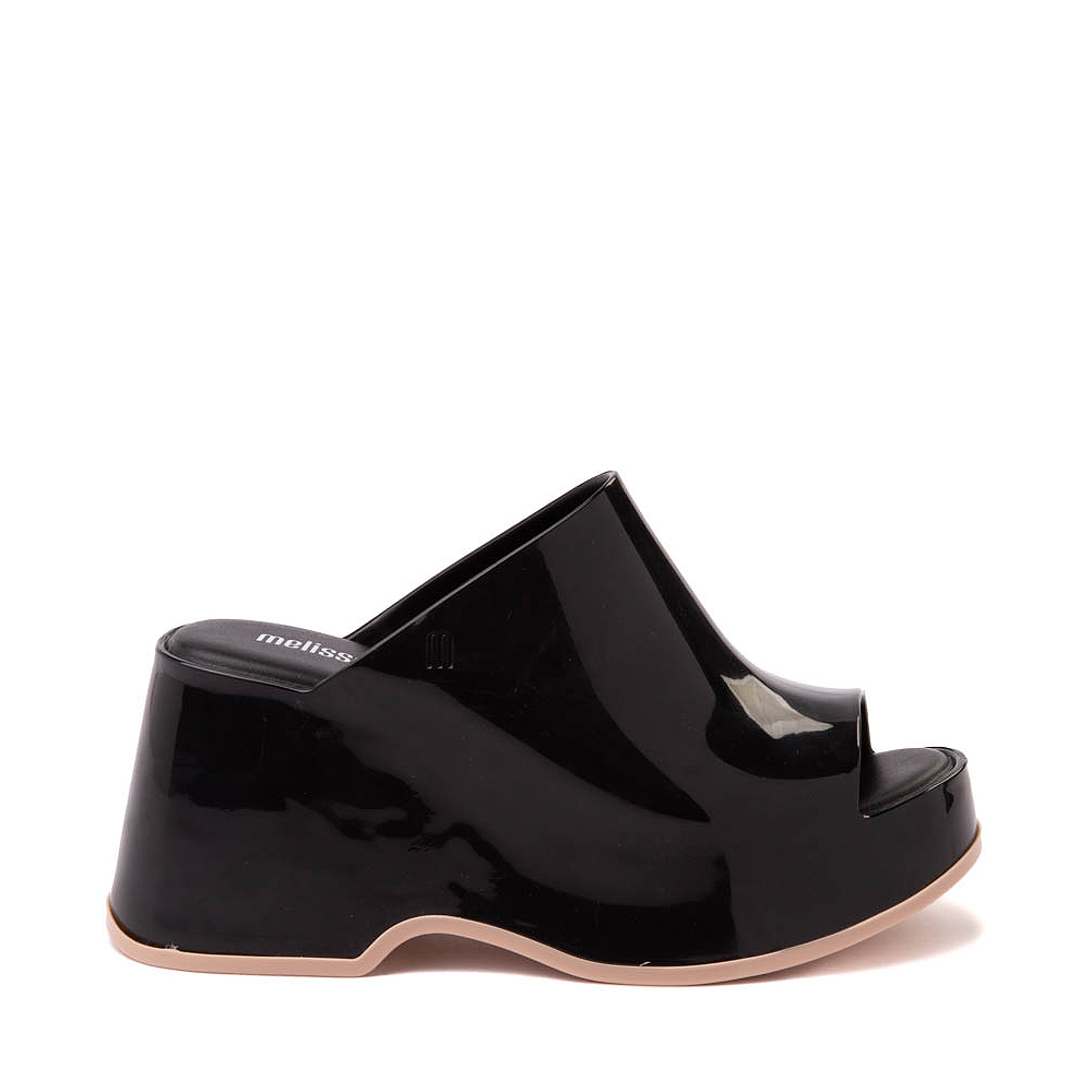 Womens Melissa Patty Platform Slide Sandal - Black / Beige | Journeys