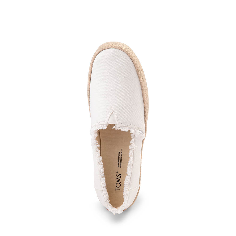 toms white canvas platform women's espadrilles