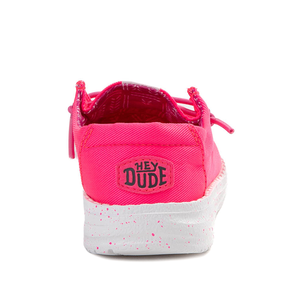 alternate view HEYDUDE Wendy Slip-On Casual Shoe - Toddler - Neon PinkALT4