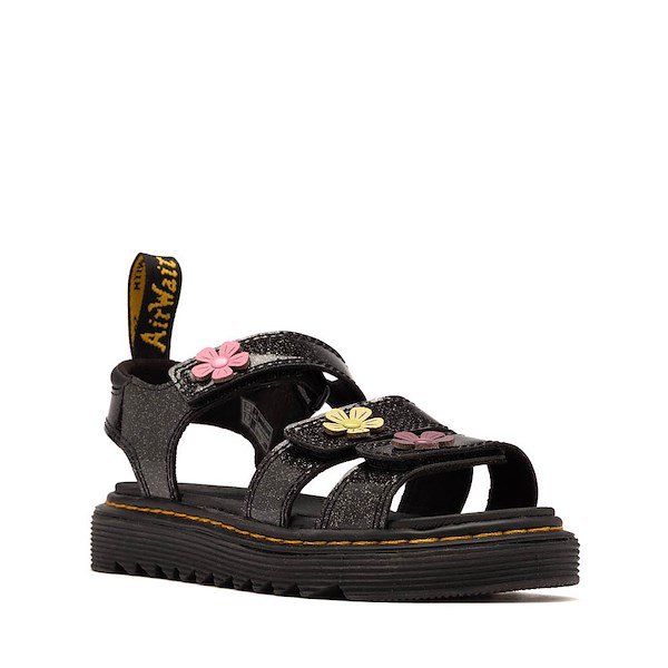 alternate view Dr. Martens Klaire Sandal - Little Kid / Big Kid - Black / FloralALT5