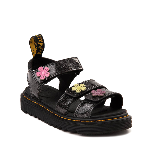 alternate view Dr. Martens Klaire Sandal - Little Kid / Big Kid - Black / FloralALT5