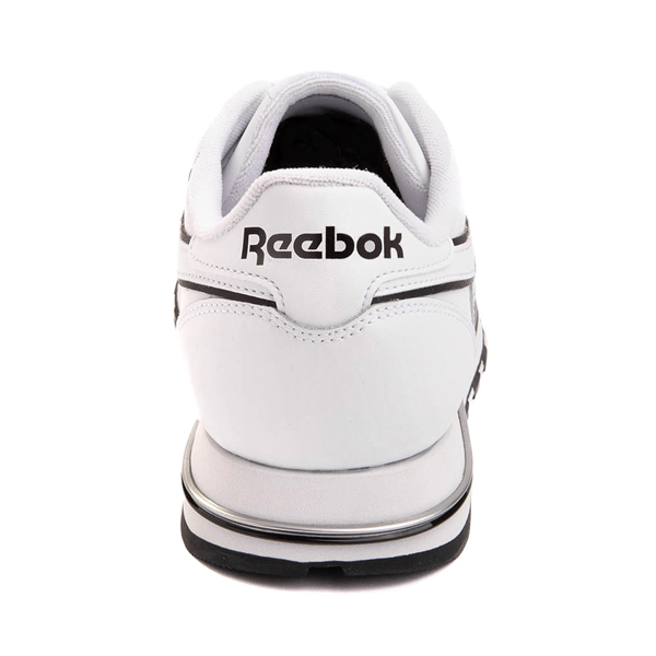 alternate view Mens Reebok Classic Leather Clip Athletic Shoe - White / BlackALT4