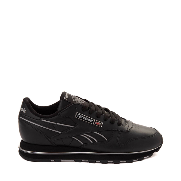 Mens Reebok Classic Leather Clip Athletic Shoe - Black / Grey