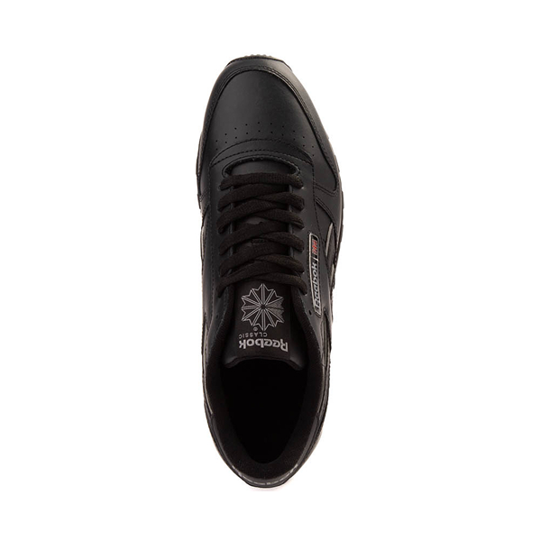 alternate view Mens Reebok Classic Leather Clip Athletic Shoe - Black / GreyALT2