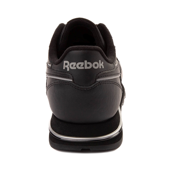 alternate view Mens Reebok Classic Leather Clip Athletic Shoe - Black / GreyALT4