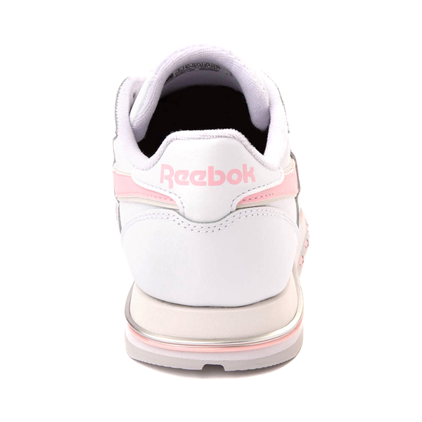 alternate view Womens Reebok Classic Leather Clip Athletic Shoe - White / Pink / SilverALT4