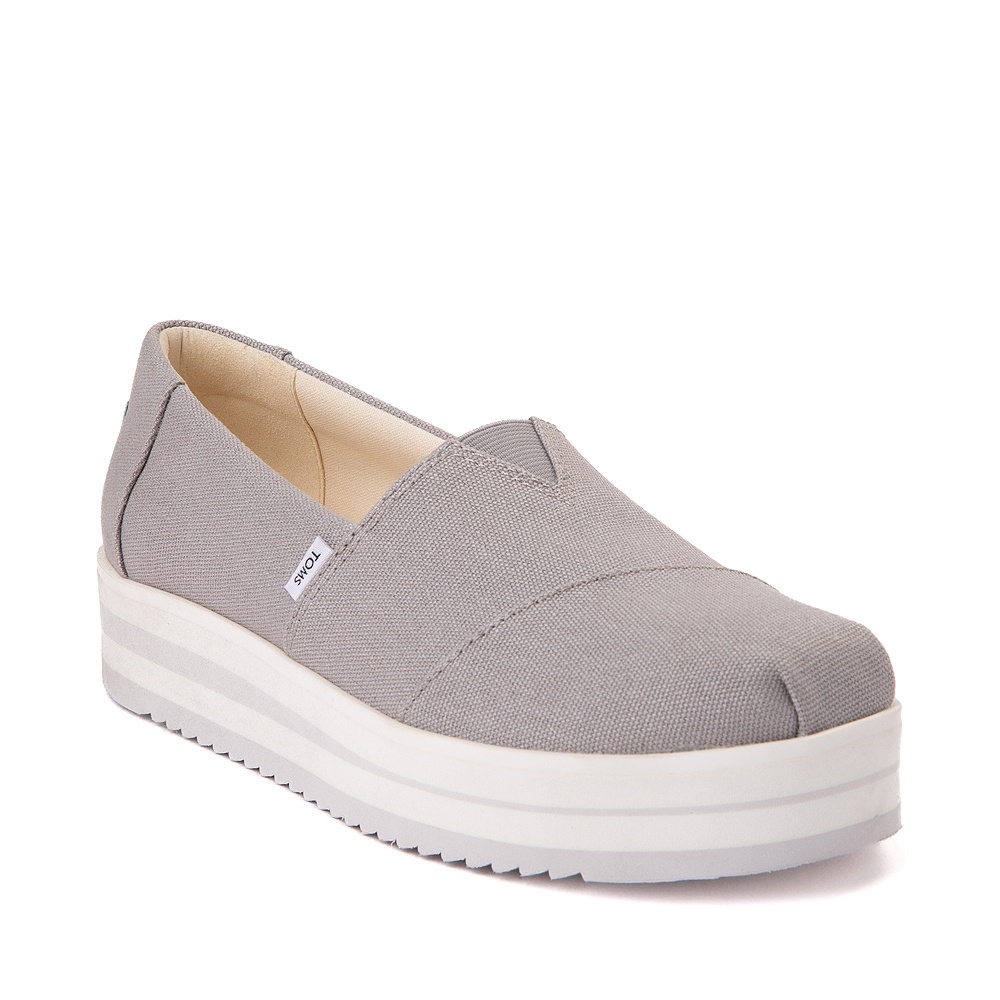 Toms drizzle grey hot sale canvas espadrilles