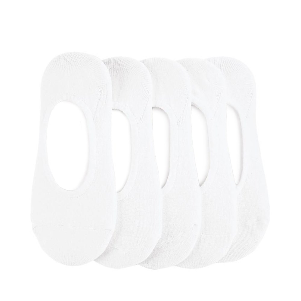 Mens No-Show Liners 5 Pack - White