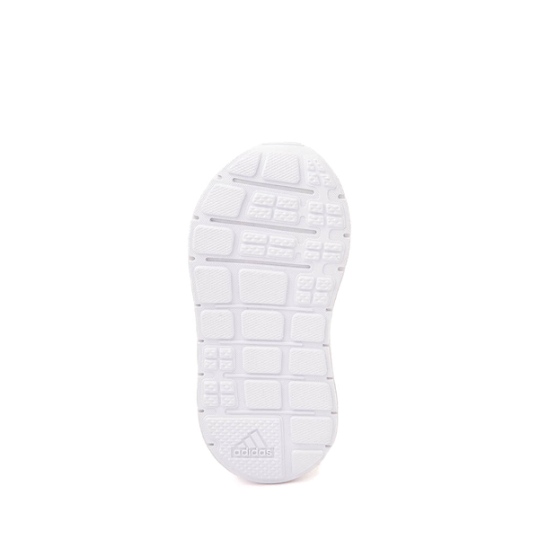 alternate view adidas Swift Run Athletic Shoe - Baby / Toddler - White / AquaALT3
