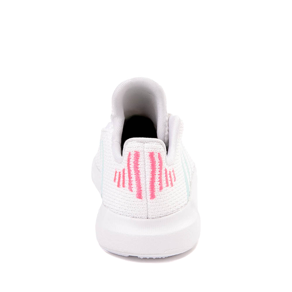 alternate view adidas Swift Run Athletic Shoe - Baby / Toddler - White / AquaALT4