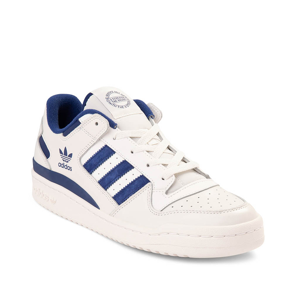 Mens adidas Forum CL Low Athletic Shoe - Cloud White / Victory Blue ...