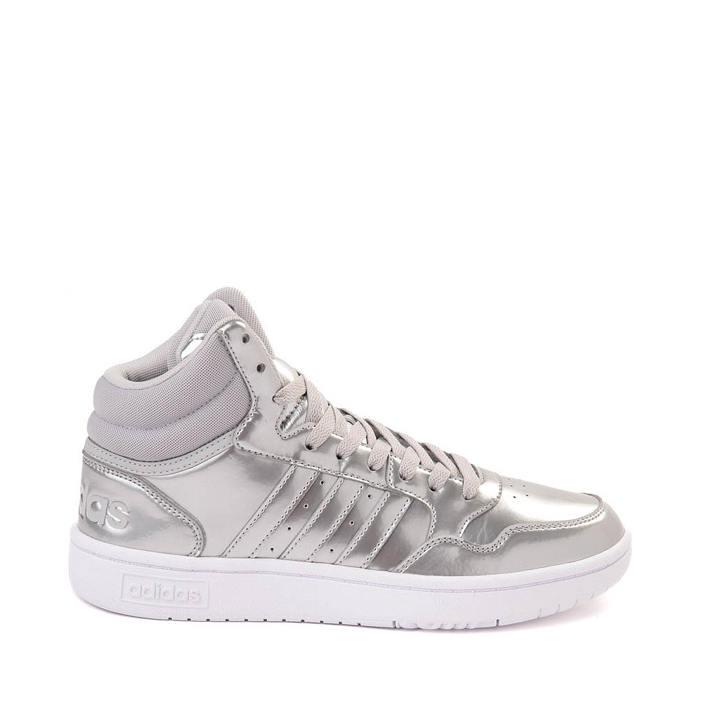 Womens adidas Hoops Mid 3.0 Athletic Shoe - Silver