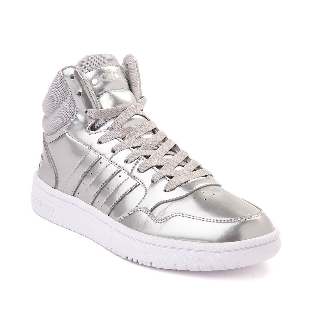 Womens adidas Hoops Mid 3.0 Athletic Shoe - Silver | Journeys
