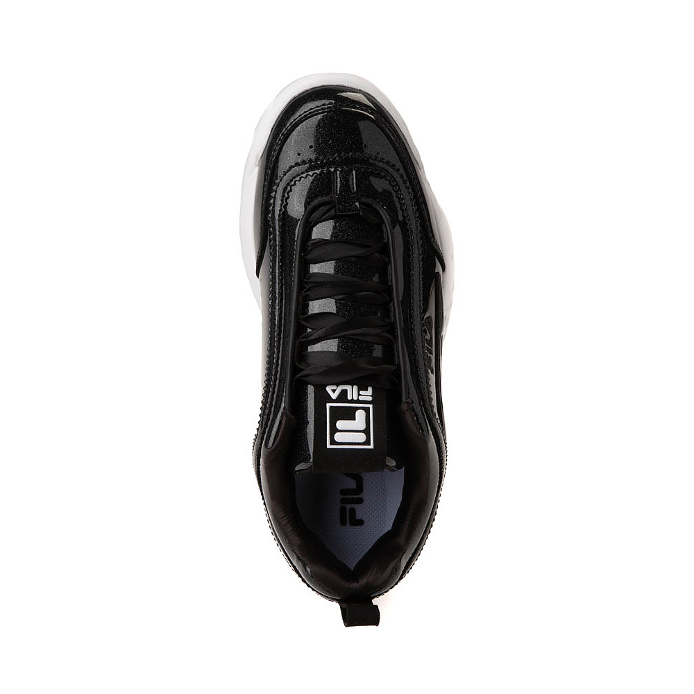 Fila black patent disruptor hotsell