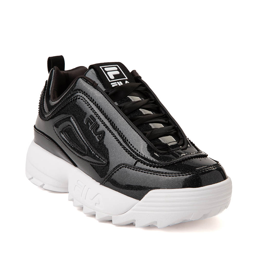 Fila disruptor shiny black on sale