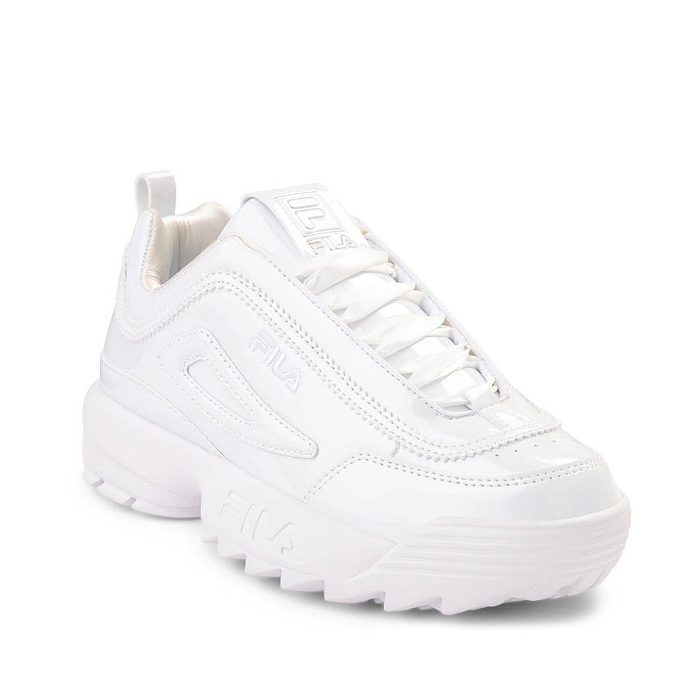 Womens Fila Disruptor 2 Shine Metallic Athletic Shoe - White | Journeys