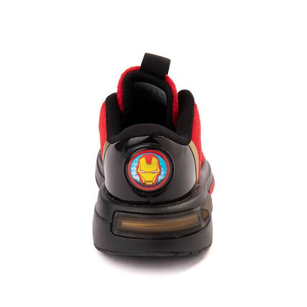 alternate view adidas x Marvel Iron Man Racer Athletic Shoe - Little Kid / Big Kid - Red / BlackALT4