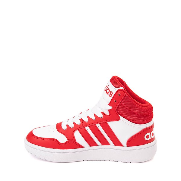 alternate view adidas Hoops 3.0 Mid Classic Vintage Athletic Shoe - Little Kid / Big Kid - White / RedALT1